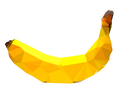 多边形香蕉水果图图片
