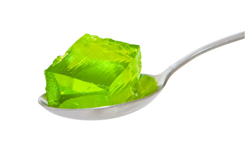 绿色果冻甜点图片