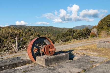 新西兰南岛西海岸 Waiuta 的老金矿遗迹