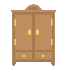 独立的木制衣柜