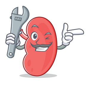 强肾机械肾吉祥物卡通风格照片