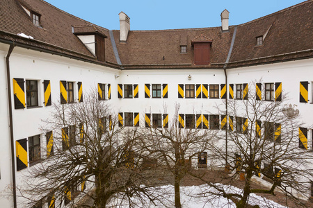 kufstein 在奥地利建筑的城堡和旅行背景