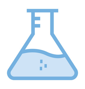 锥形瓶锥形瓶彩色线图标照片