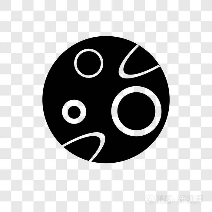 火星矢量图标在透明背景上隔离, 火星透明徽标概念