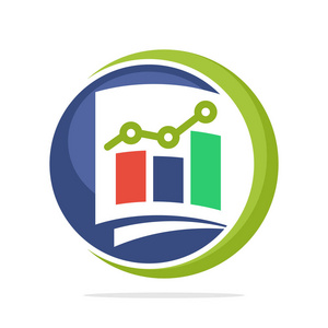 图标徽标与记账管理概念的业务报告, 销售, 投资