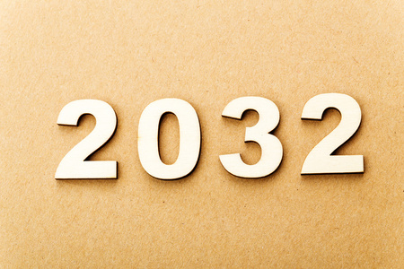 周从周一开始白色背景下的简单日历2032.