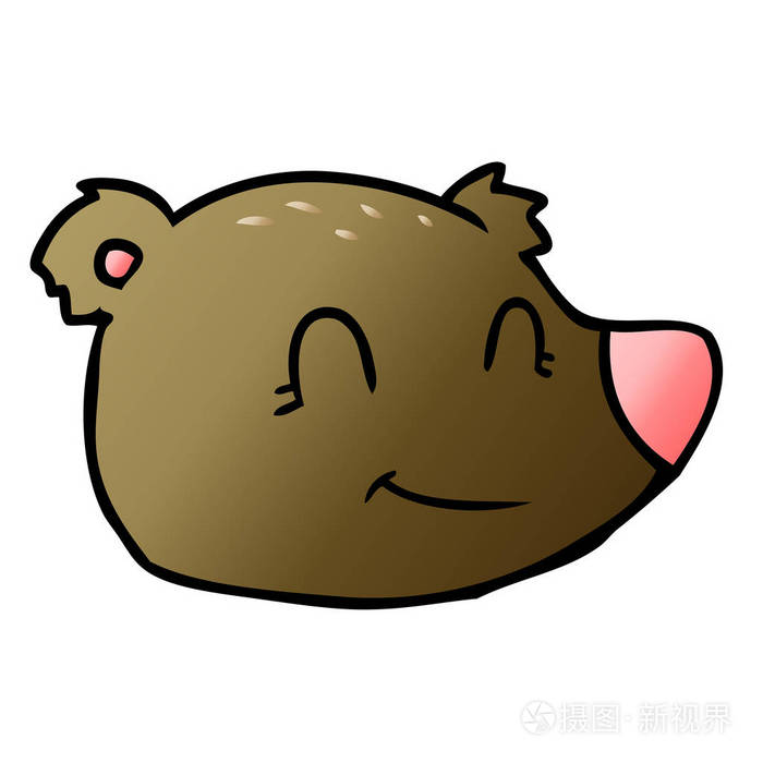 卡通快乐熊脸