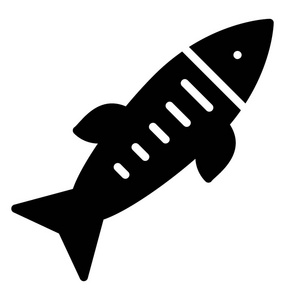 鱼鳍描绘金枪鱼鱼的图标