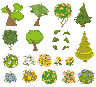 各种树木卡通图片