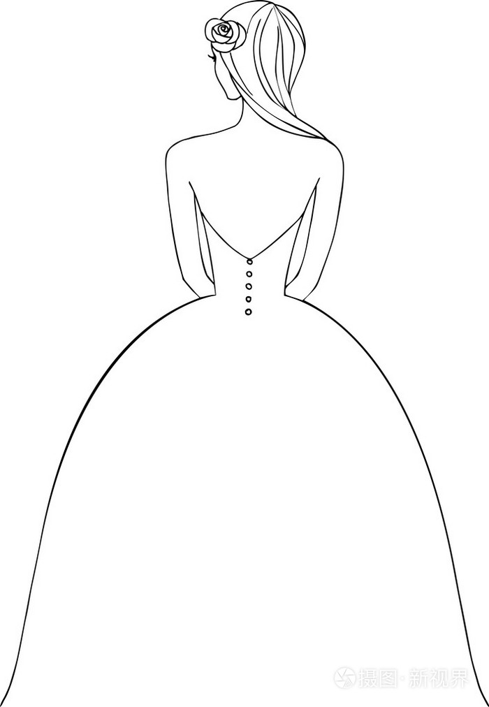 优雅新娘插画-正版商用图片06w94k-摄图新视界