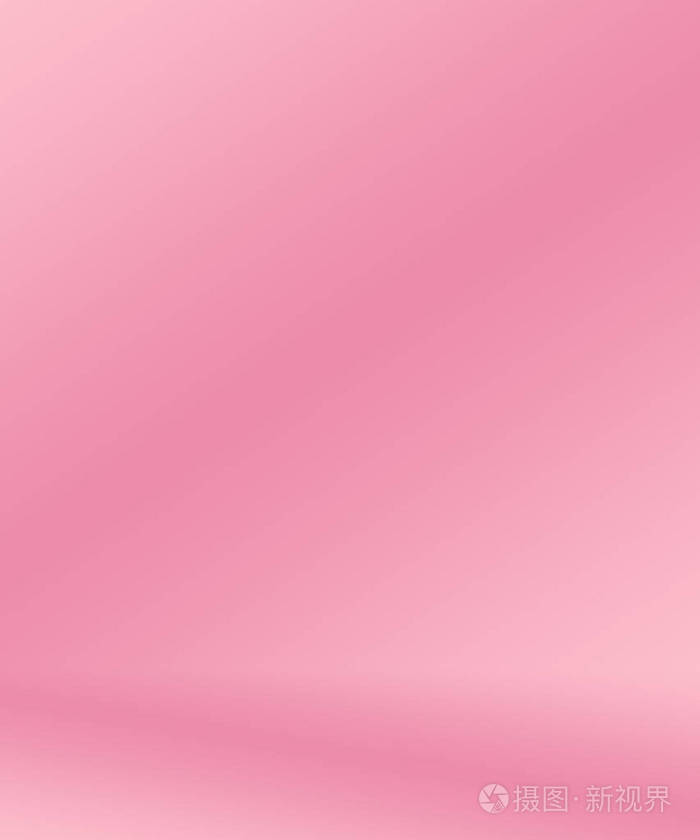 抽象空平滑淡粉色工作室背景用作产品展示横幅模板的蒙太奇