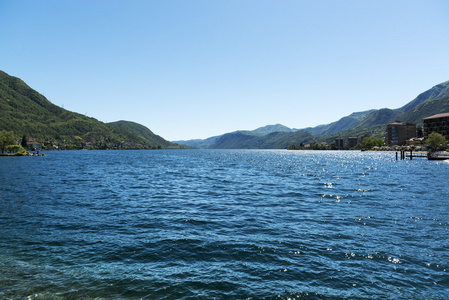 奥尔塔湖，从 omegna 的景观
