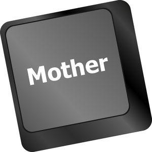 键盘与计算机按钮上母亲字