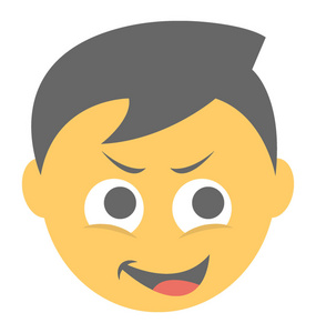 社交交流平台 emoji 表情淘气的表情