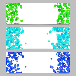 带彩色圆圈的抽象横幅模板集