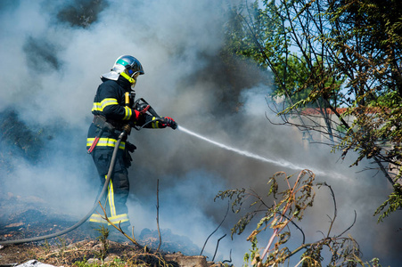 消防员灭火图片-消防员灭火素材-消防员灭火插画-摄图新视界
