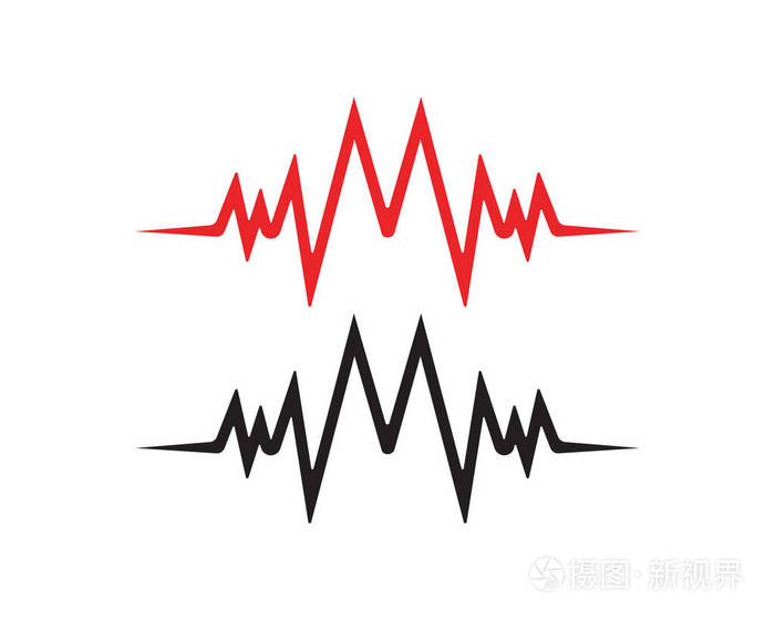 心脏跳动线向量