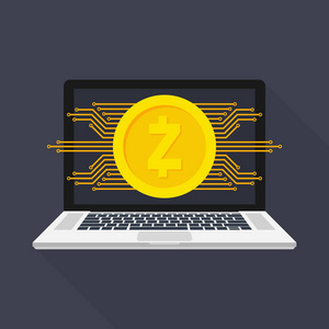 网络业务和全球金融连接加密货币Zcash 交易网上银行和汇款概念