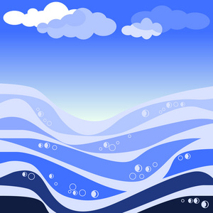抽象大海图片-抽象大海素材-抽象大海插画-摄图新视界