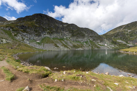 夏天看法肾脏湖, Rila 山, 七 Rila 湖, 保加利亚