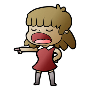 卡通女人大声说话照片