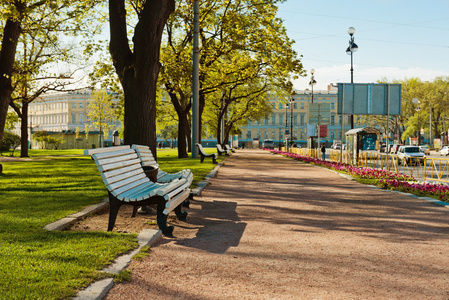 城市公园。圣彼得斯堡