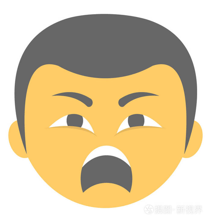 emoji 表情表示疲倦概念插画-正版商用图片06xegf-摄图新视界