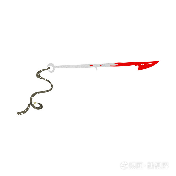 卡通捕鲸鱼叉