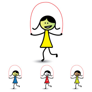 卡通跳绳图图片