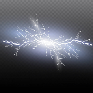 矢量插图.放电电流照片