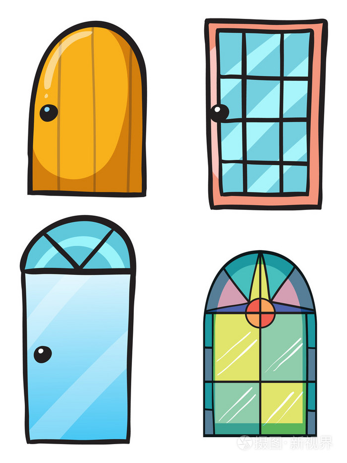 各种门插画-正版商用图片06xkdw-摄图新视界