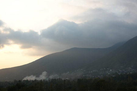 山景观, 舍基, 的, 阿塞拜疆, 2018年10月