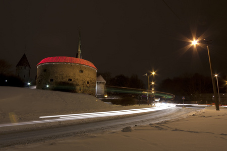 车光径在塔林，爱沙尼亚