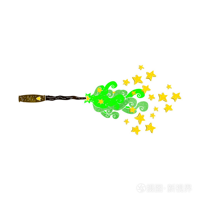 卡通魔术棒铸造咒语插画-正版商用图片06yb3m-摄图新视界