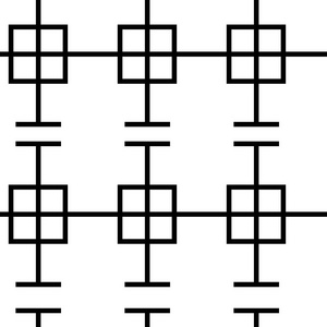 复古抽象无缝图案, 背景为几何风格。几何图正方形