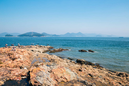 韩国 Tongyeong 彝族公园海自然景观