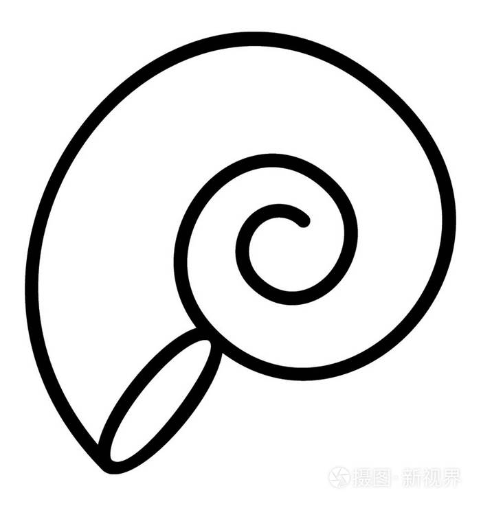 描述蜗牛壳的圆壳的图标
