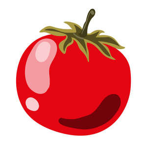 红色的成熟番茄