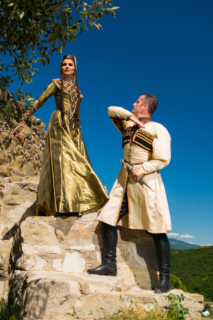 格鲁吉亚erisioni的民族歌舞合奏