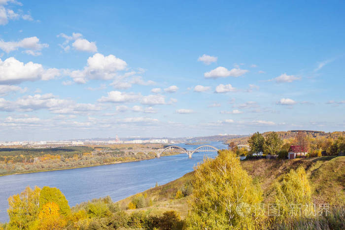 俄罗斯下诺夫哥罗德哥罗德地区的一条大河辽阔