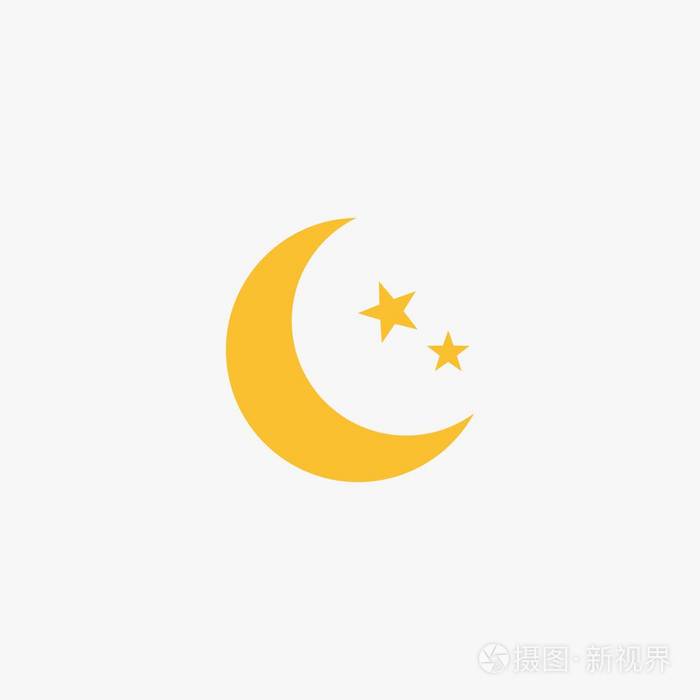 黄色半月与二星图标