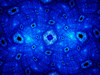 蓝色病毒细胞图片