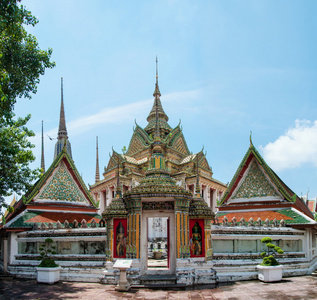 在曼谷，泰国的卧佛寺佛寺