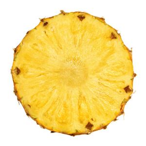 菠萝切片分离白色背景照片