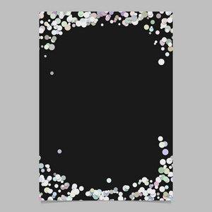 抽象随机点设计页面模板矢量空白海报边框图形在黑色背景上的圆圈