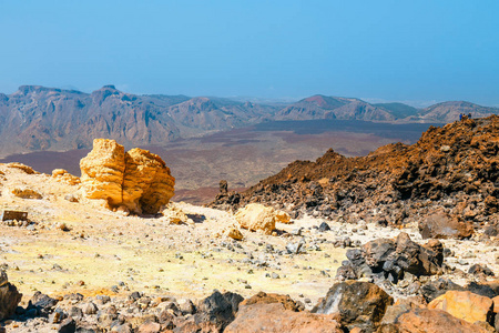 西班牙特内里费岛 teide 顶端的山路