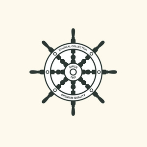 海运和航海排版徽章和设计元素。模板 f