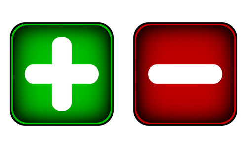 加号和减号按钮照片