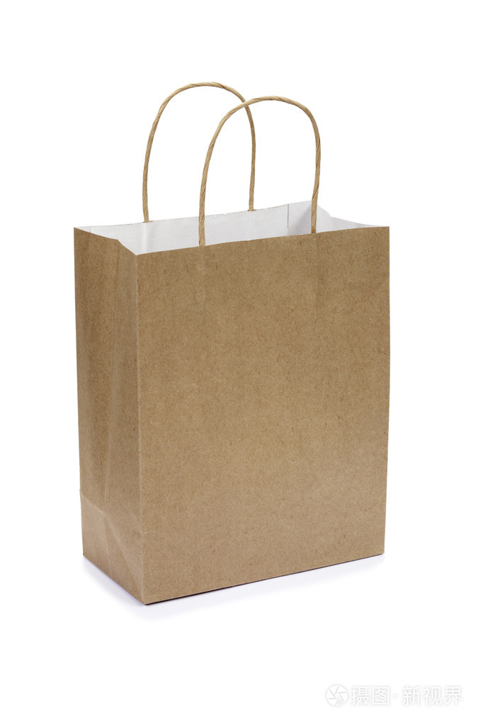 一个普通的棕色纸礼品袋
