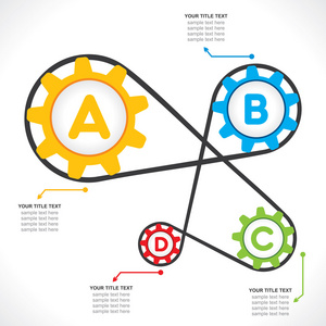 创意齿轮信息图形设计图片